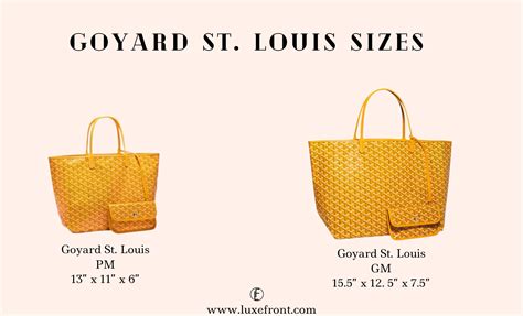 goyard big shopper|goyard bag dimensions.